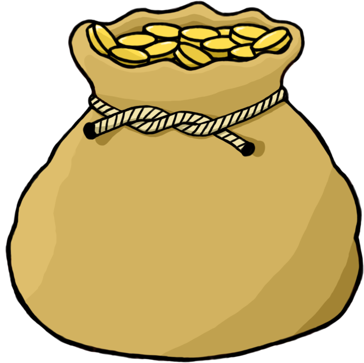 Bag Of Gold - Bag Of Gold Cartoon Transparent (1024x1024)