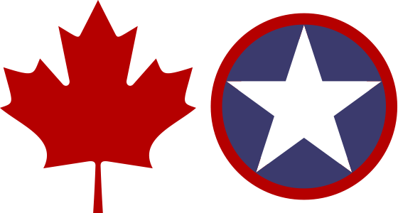 Canadian Maple Leaf And American Five Point Star - Canada Flag (560x300)