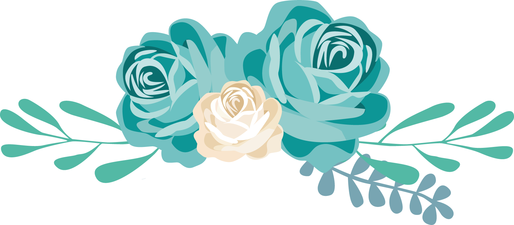 Flower Blue Clip Art - Flower Blue Clip Art (1678x735)