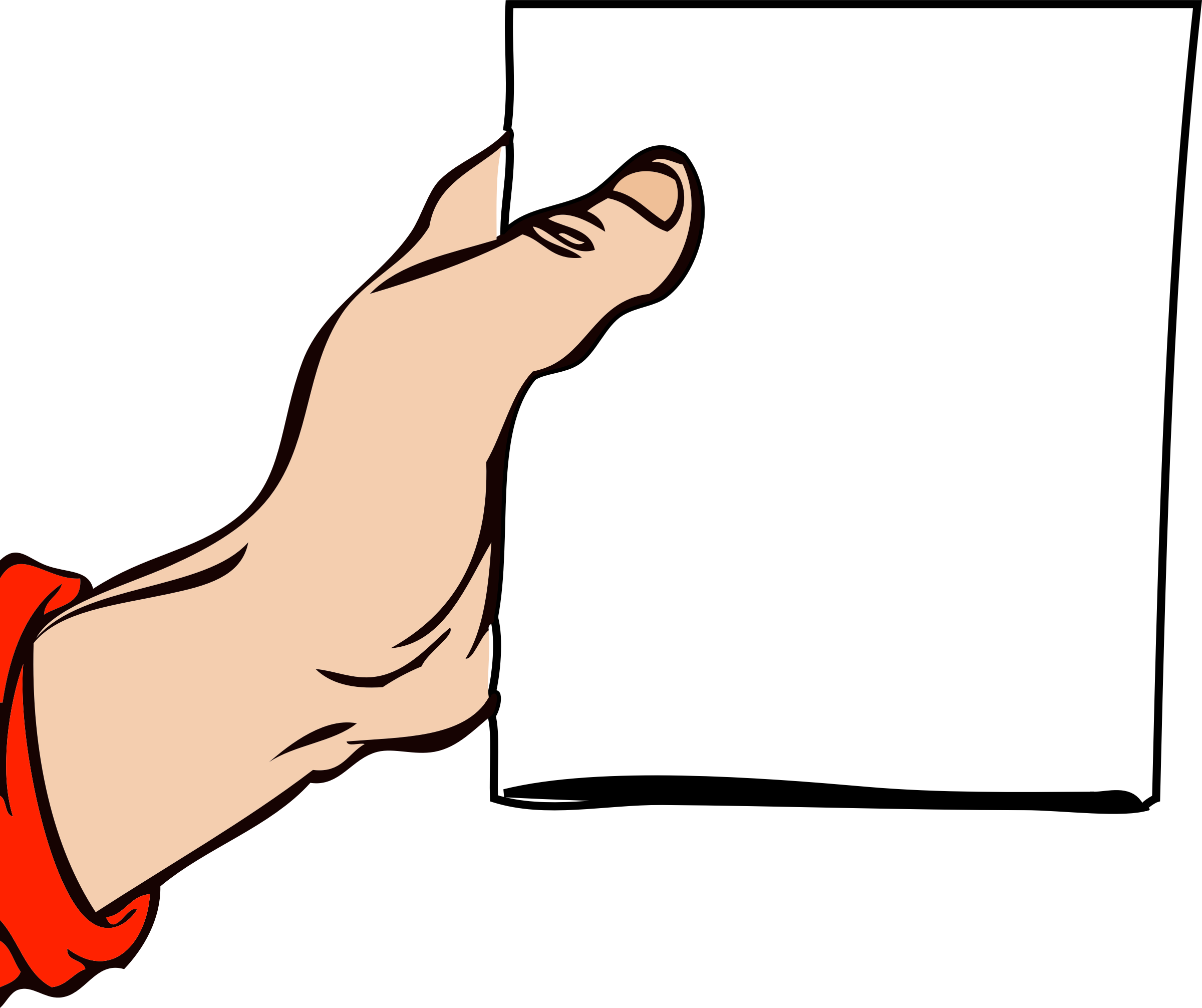Take Out Clip Art Paper - Draw A Hand Holding Paper (2400x2012)