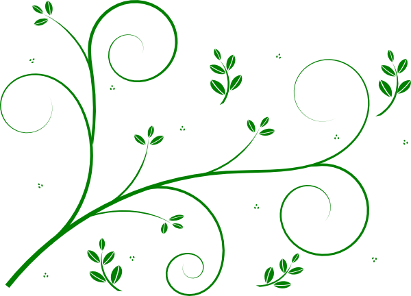 Vine Clipart Olive - Flower Vines (600x432)
