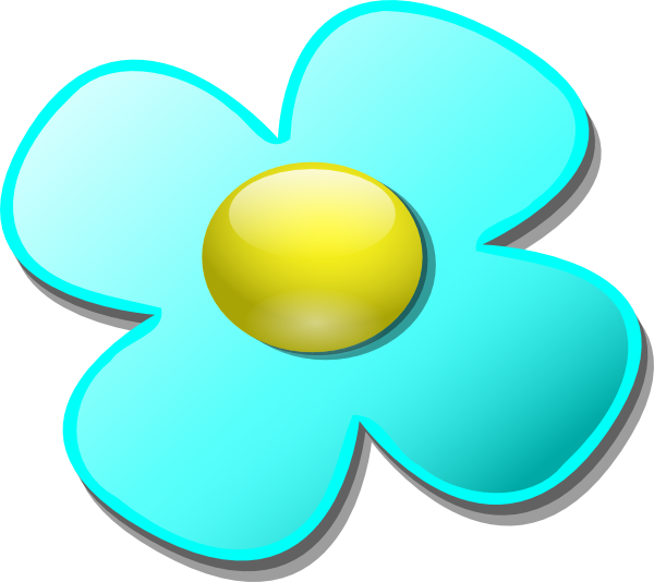 Light Blue Flowers Clip Art (600x534)