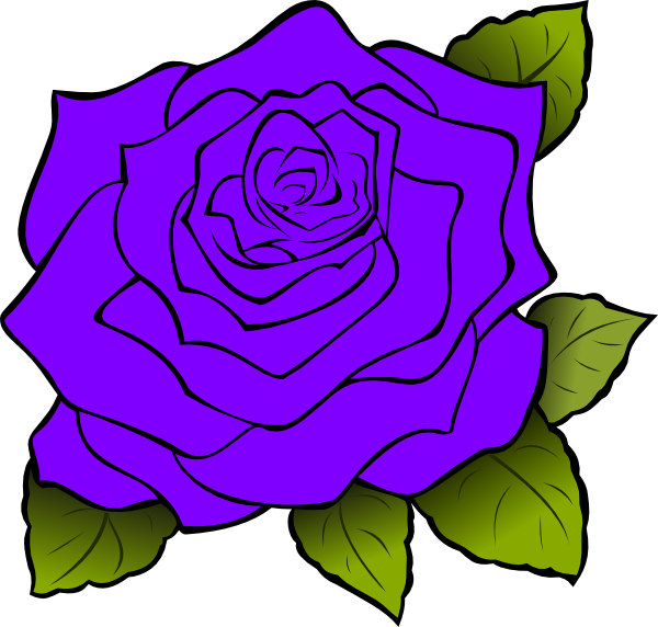 Purple - Violet Roses Clip Art (600x572)