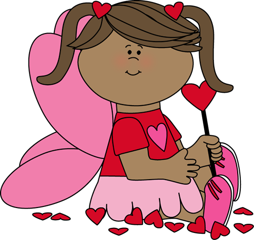 Valentine's Day Clipart Cute - Valentine Kids Clipart (500x473)