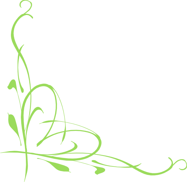 Heart Vine Green 2 Clip Art - Esquina Decoradas (600x583)