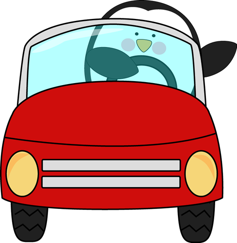 Car Clipart Drive A - Front Of A Cartoon Car (489x500)