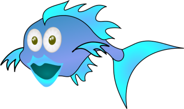Funny Fish Drooling And Bagging Klud1r Clipart - Clip Art (600x356)
