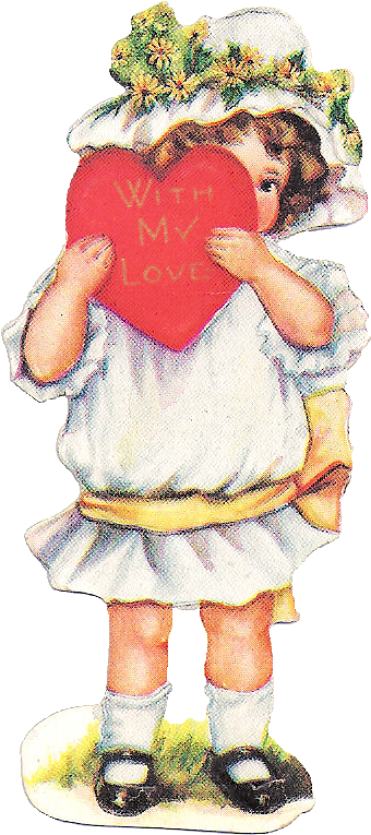 Free Vintage Valentine Graphic - Free Vintage Valentine Clip Art (545x1003)