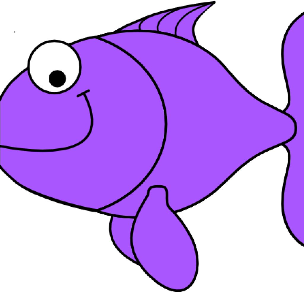 Fish Clipart Purple Fish Clip Art At Clker Vector Clip - Fish Cartoon (1024x1024)