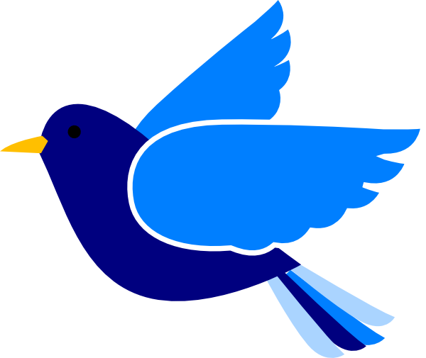 Blue Bird Clip Art - Clip Art Bird Png (600x505)
