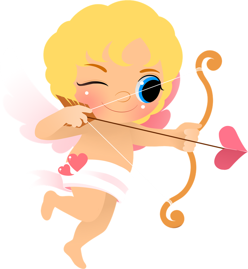 Free To Use Public Domain Valentine's Day Clip Art - Cute Cupid (800x867)