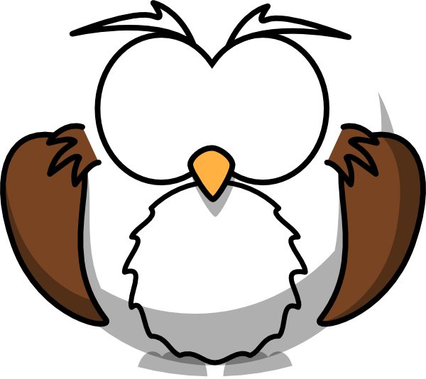 Blank Owl Clip Art At Clker - Easy Wolf Face Drawings (600x534)