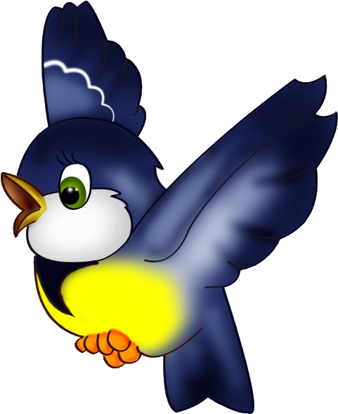 Blue Bird Clipart - Flying Bird Clip Art (600x600)