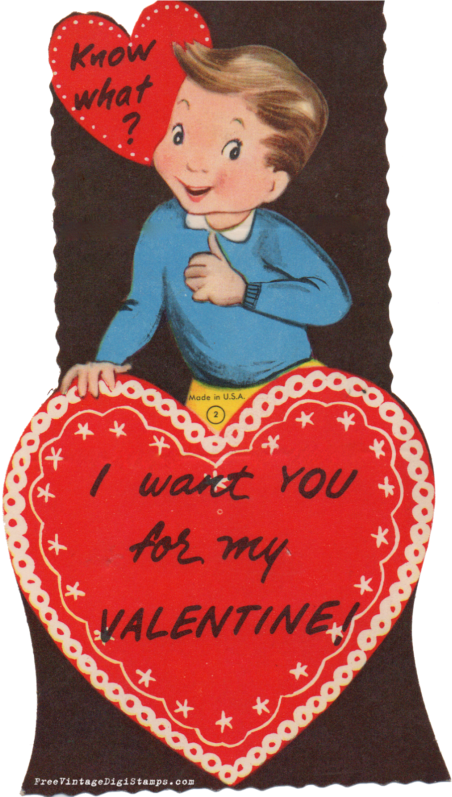 Free Vintage Printable Vintage Valentine Cards Right-click - Heart (929x1600)