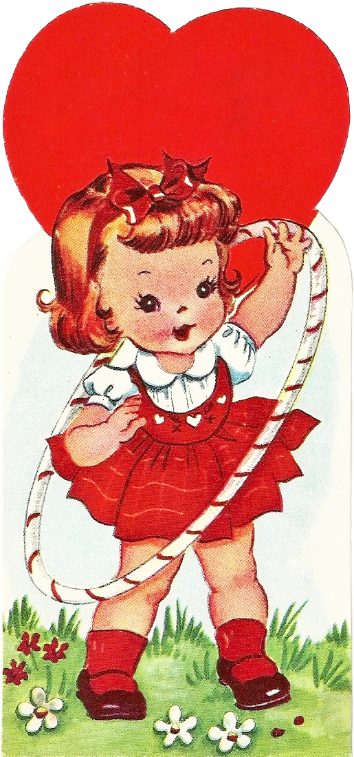 Adorable Free Vintage Valentine - Valentine's Day (669x1170)