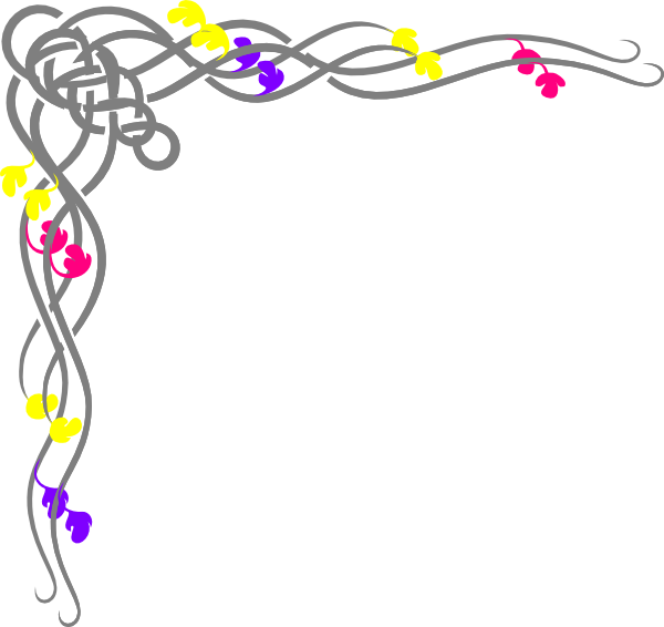Wedding - Flowers - Clip - Art - Border (600x566)