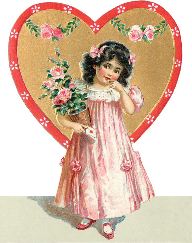 Wings Of Whimsy - Victorian Valentine Girl (730x924)