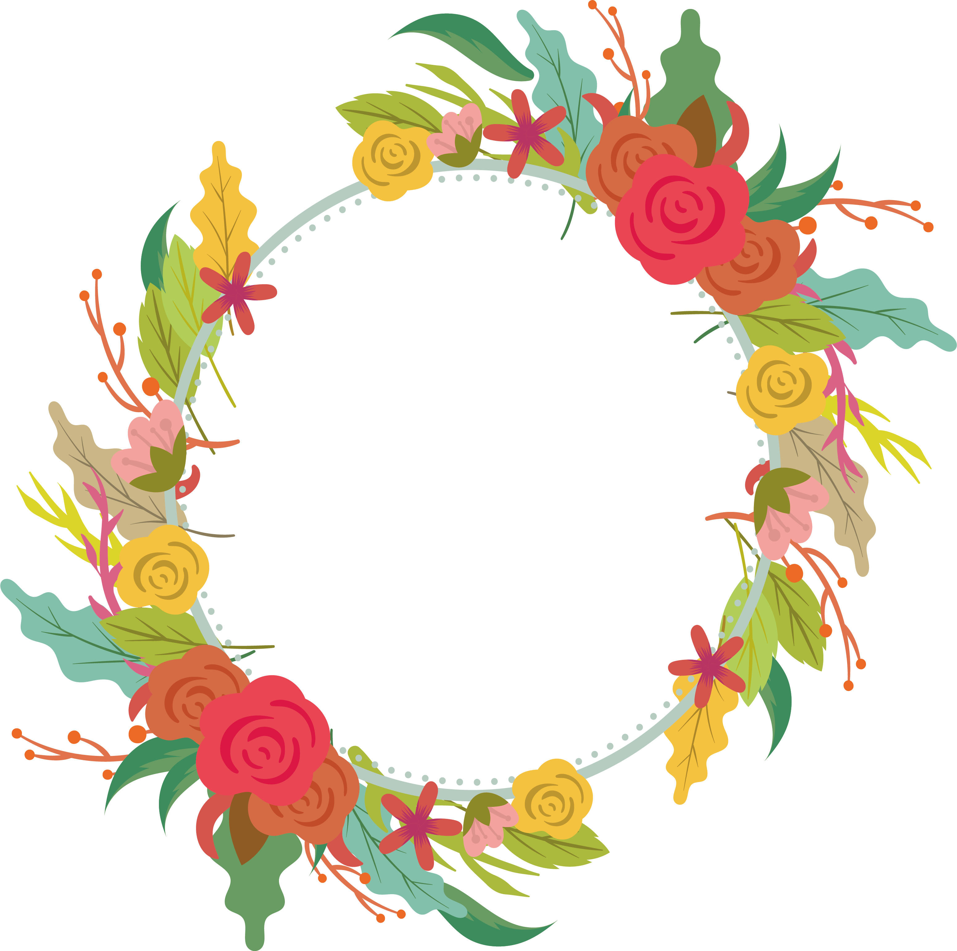 Floral Design Wreath Flower Garland - Garland (3101x3080)