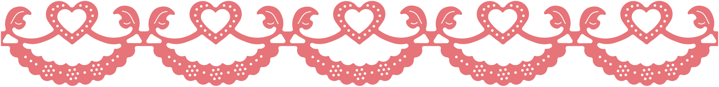 2 X X Pair This Beautiful Border With The Matching - Heart (2452x298)