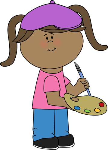 Painting Clipart Artwork - Quiet Mouth Clip Art (359x500)