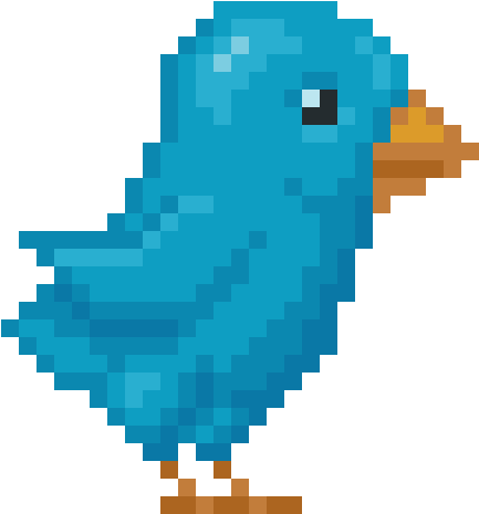 Bird Outline Black Icon - Skull Pixel Art Gif (512x512)