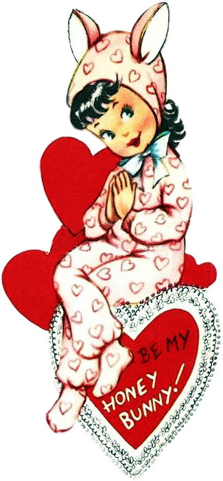 Valentine Newbies For Crafting - Vintage Valentine Card Friends (333x700)