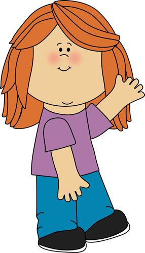 Little Girl Waving Clip Art - Girl Waving Clipart (286x500)
