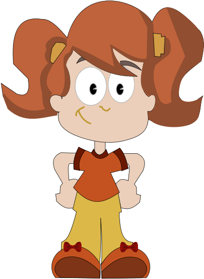 Image Animated Chicken Clipart Image - Girl Cartoon Clip Art (450x615)