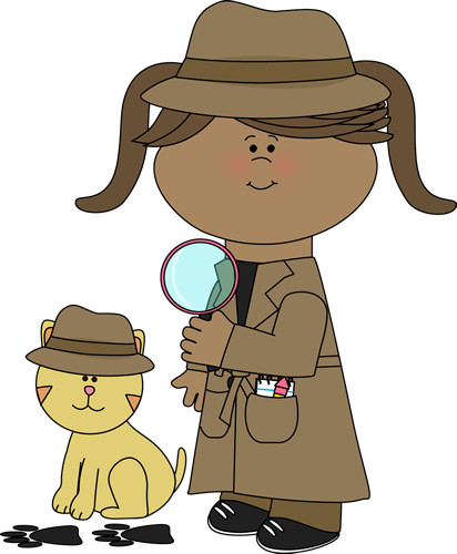 Mystery Clipart Boy Detective - Detective For A Walk (412x500)