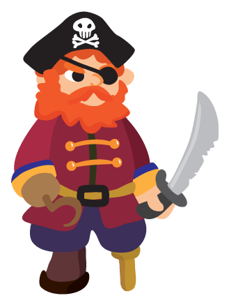 Rainbow Wolf Girl - Imágenes De Pirata En Caricatura (512x512)