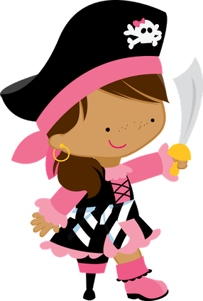Girl Pirate Clipart, Free Girl Pirate Clipart Image - Peg Leg Pirate Girl (286x425)