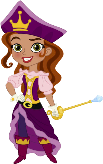 Pirate Clipart Pirate Princess - Jake And The Neverland Pirates Girls (379x582)