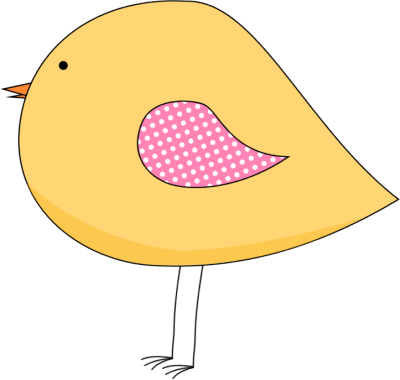 Yellow Spring Bird Clip Art - Spring Bird Clipart (400x380)
