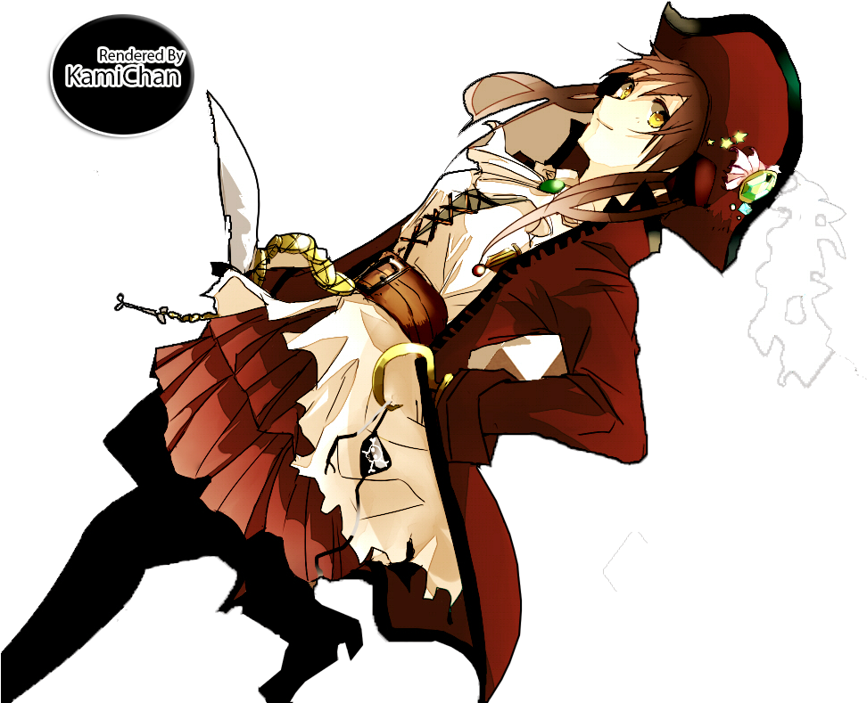 Pirates Render By Kami Chan123 Pirates Render By Kami - Anime Girl Pirate Captain (1024x790)