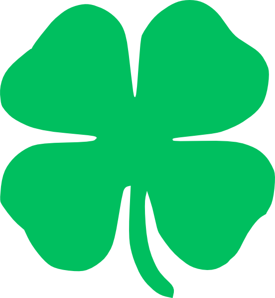 4 Leaf Clover Clip Art At Clker - St Patrick's Day Workout (552x597)