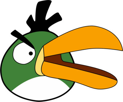 Image Of Angry Bird Clipart - Angry Birds Green Bird (400x331)