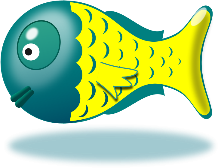 Free Babyfish - Cartoon Fish With Transparent Background (800x616)