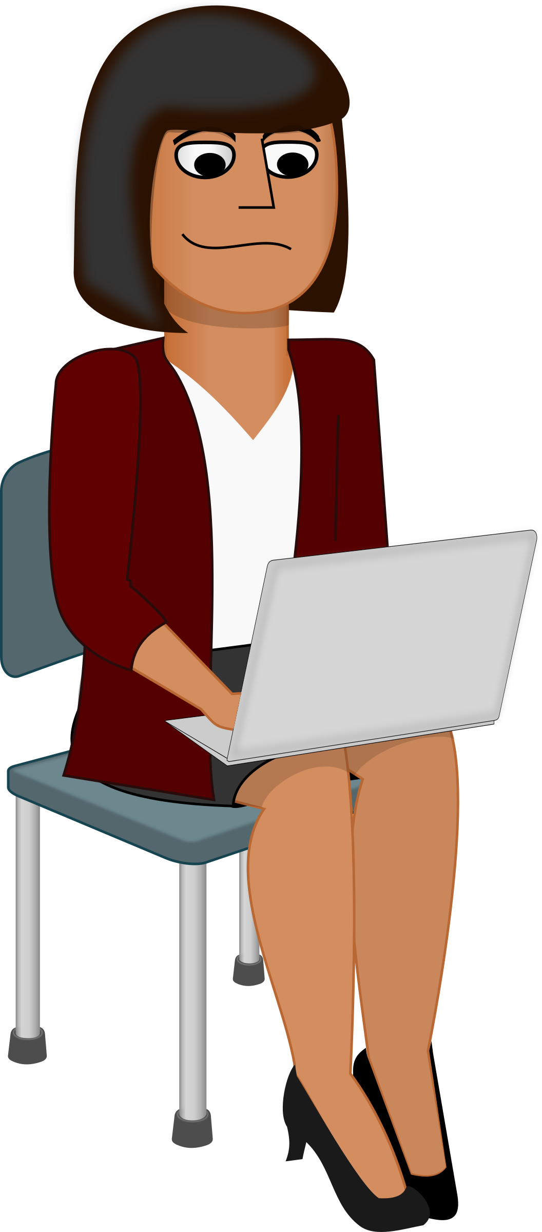 More From My Site - Cartoon Woman At Computer (1056x2400)