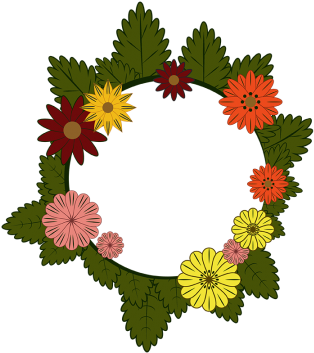 Beautiful Flower Wreath, Wedding, Flower, Floral Png - Flower (640x640)