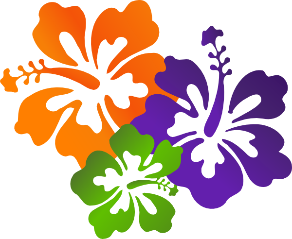 Flowers Clip Art - Hawaiian Flower Vector (600x492)