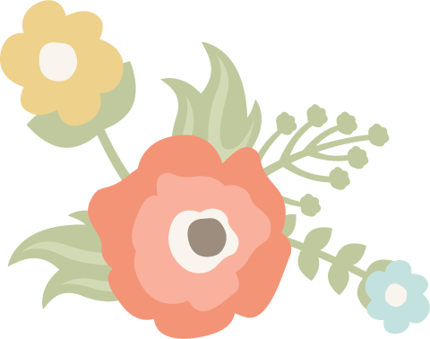 Pin Pastel Flowers Clipart - Pastel Colors Flowers Png (480x378)