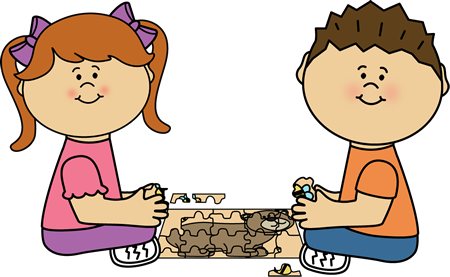 Child Clipart Puzzled - Floor Puzzle Clip Art (450x277)