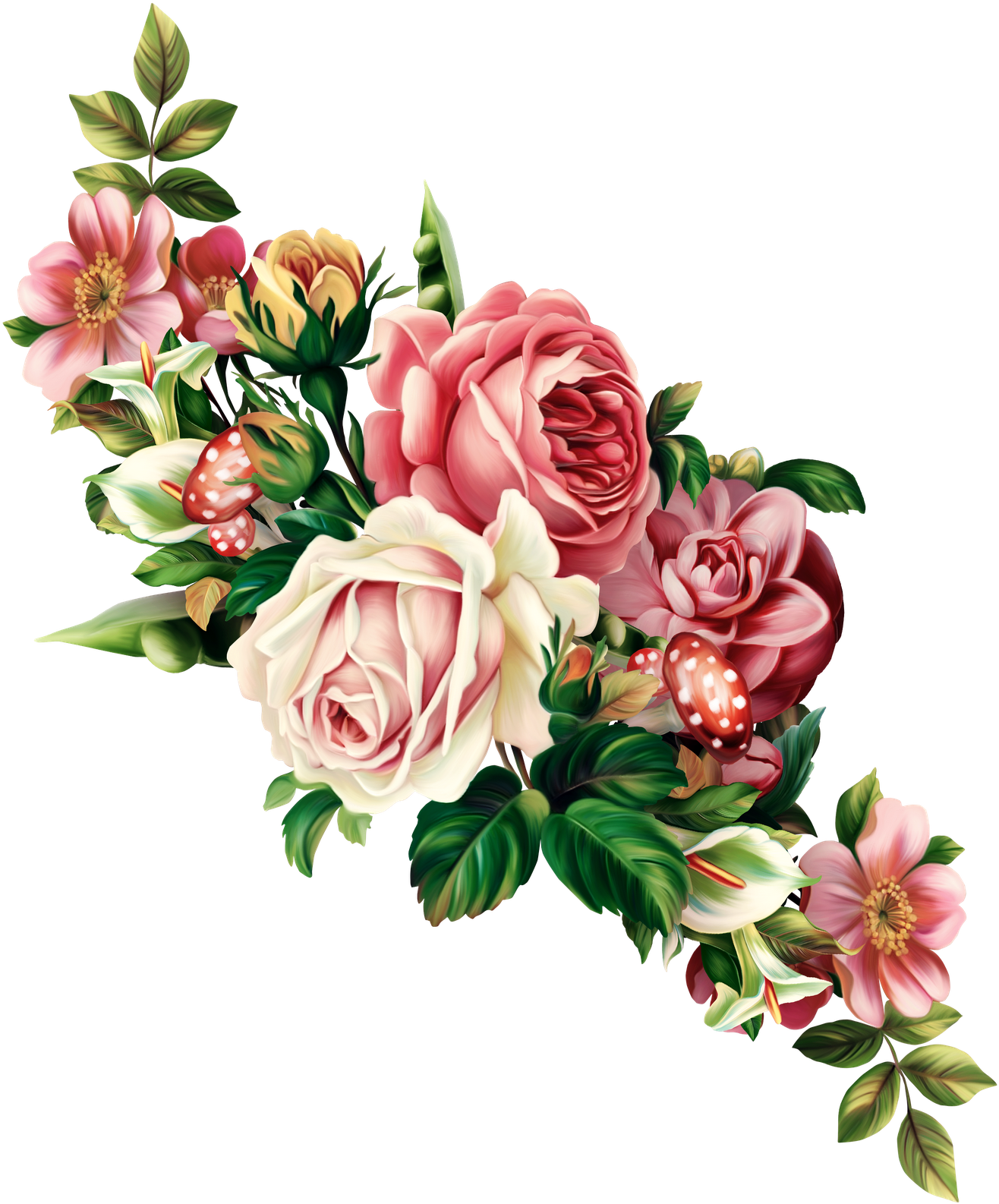 Rosen Bilder, Blumen Bilder, Blumen Zeichnung, Poesiealbum, - Flowers Png (1329x1600)