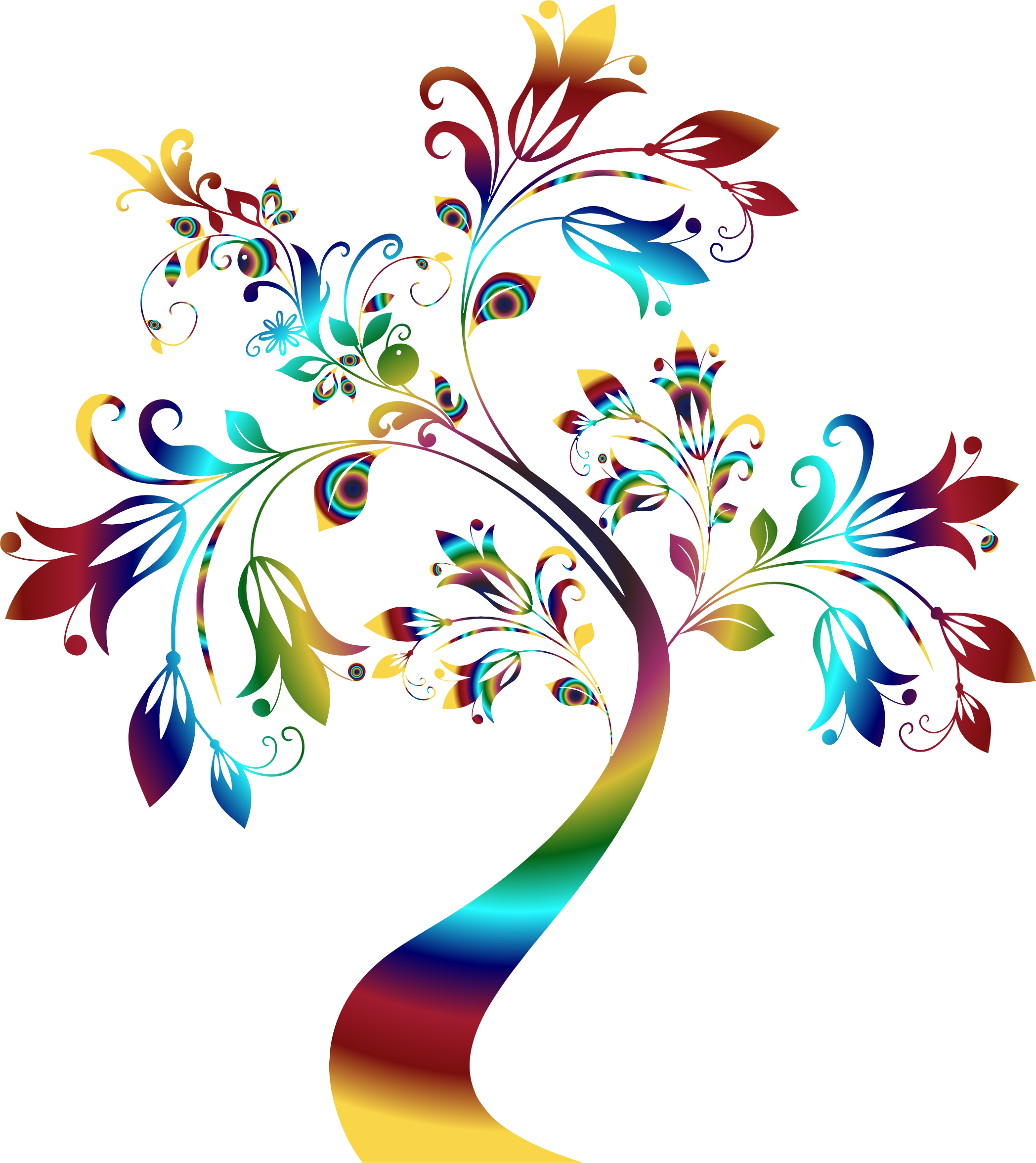 This Free Icons Png Design Of Colorful Floral Tree - This Free Icons Png Design Of Colorful Floral Tree (2096x2352)