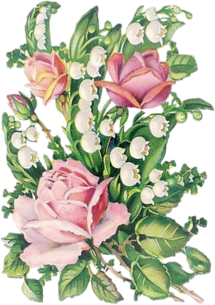 Rose Bouquet With Other Flowers - Hybrid Tea Rose (302x428)