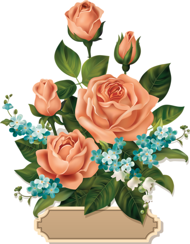 Vintage [преобразованный] - Background Bunga Vintage Png (389x500)