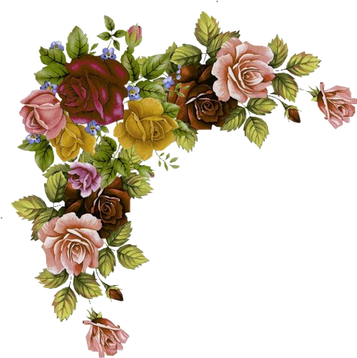 Blumen Clipartsart - Vintage Floral Corner Border Png (537x518)