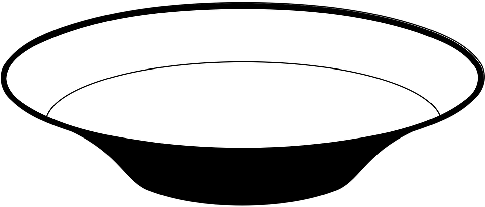 Marvellous Design Bowl Clip Art Clipart Black And White - Dish Black And White (1280x640)