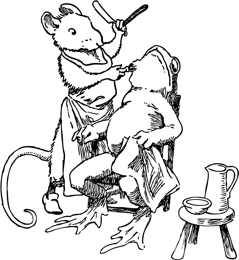 Mouse Shaves Frog Svg Vector File, Vector Clip Art - Imagem De Sapo Com Cara De Rato (813x900)