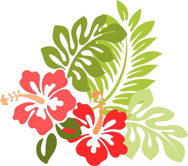 Hibiscus, Fleur, Feuilles, Feuillage - 3drose Llc 8 X 8 X 0.25 Inches Mouse Pad, Hawaiian (640x566)